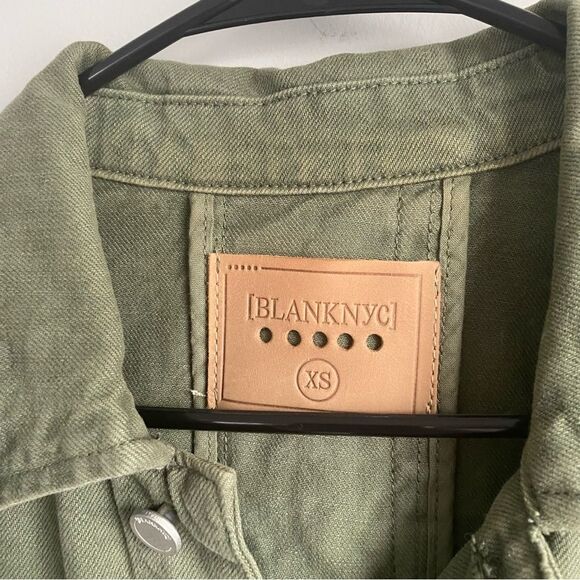 BLANKNYC Rainbow Lace-Up Fringe Denim Festival Jacket Size XS Green - Picture 8 of 8